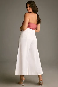 Pilcro Corset High-Rise Crop Culotte Jeans
