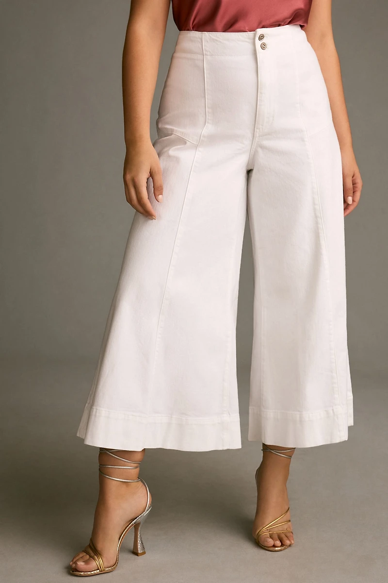 Pilcro Corset High-Rise Crop Culotte Jeans