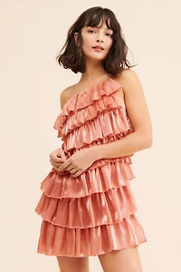 4SI3NNA Mini Tiered Ruffle Dress