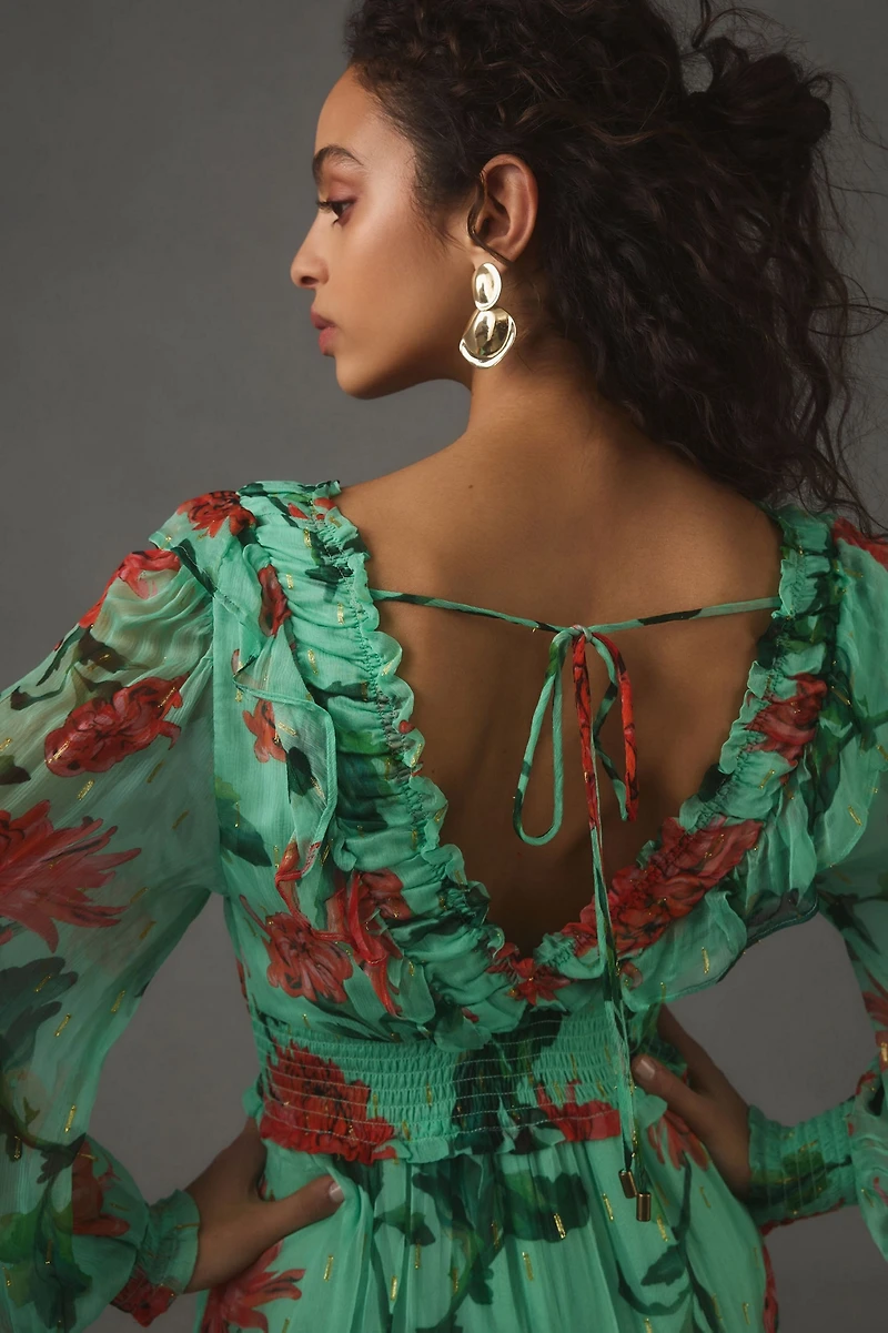 The Odetta Ruffled V-Neck Dress