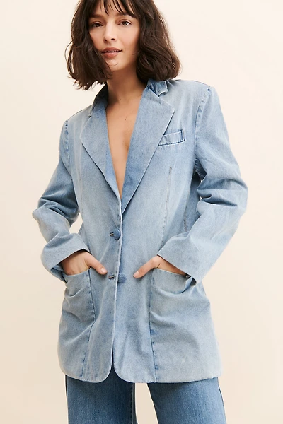 AFRM The Agnes Oversized Denim Blazer