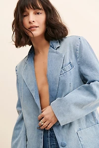 AFRM The Agnes Oversized Denim Blazer
