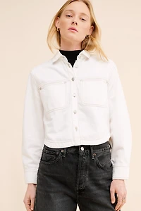 Madewell Cropped Hi-Low Long Sleeve Shirt