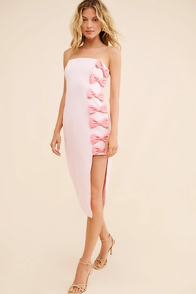BHLDN Lia Strapless Bow Midi Dress