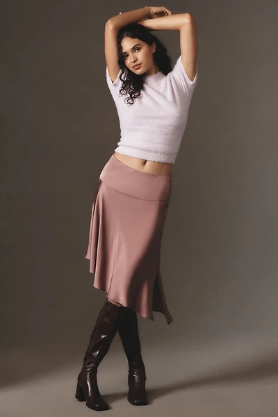 Asymmetrical Slip Midi Skirt