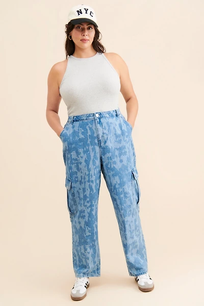 Eloquii Cargo Printed Jeans