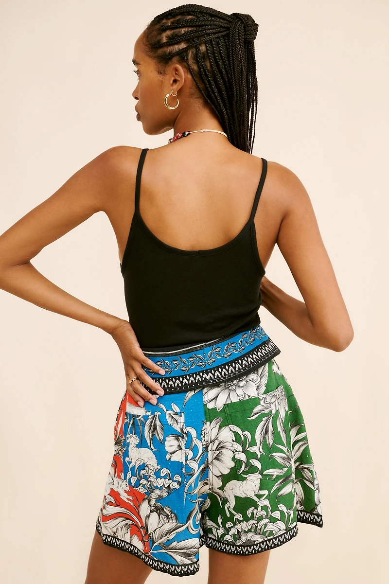 Agua Bendita Sophie Linen Blend Shorts