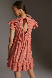 Ruffle Knit Mini Dress