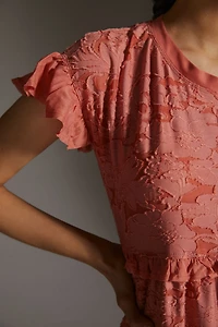 Ruffle Knit Mini Dress