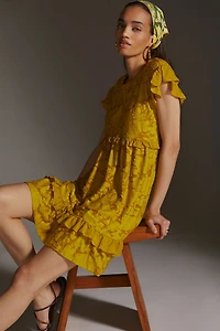 Ruffle Knit Mini Dress