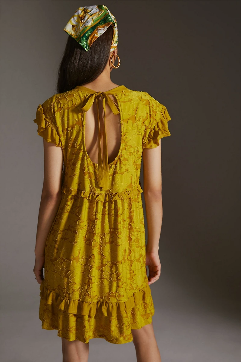 Ruffle Knit Mini Dress