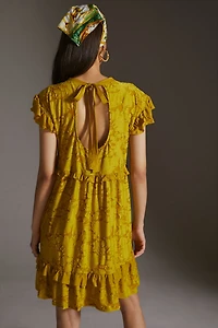 Ruffle Knit Mini Dress