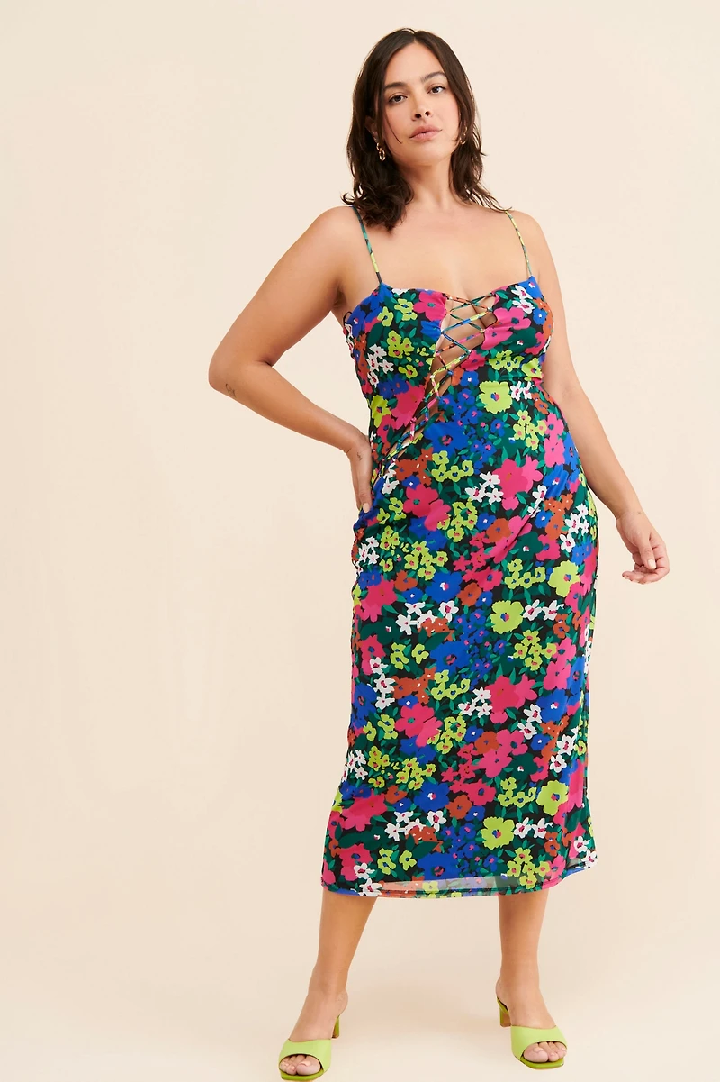 AFRM Jessi Mesh Midi Dress