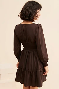 Lusana Dahlia Tiered Mini Dress