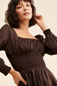 Lusana Dahlia Tiered Mini Dress