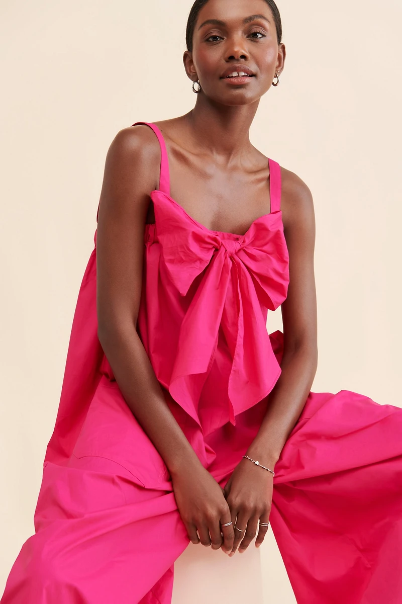 Psophia Bow-Front Wide Leg Jumpsuit