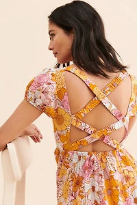 Kachel Smocked Floral Maxi Dress
