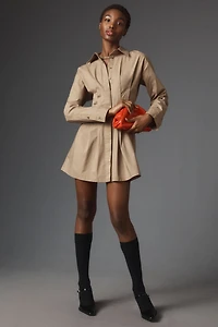 Pilcro Pintuck Mini Shirt Dress