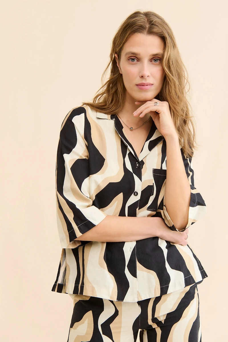 Little Lies Zita Linen Blouse