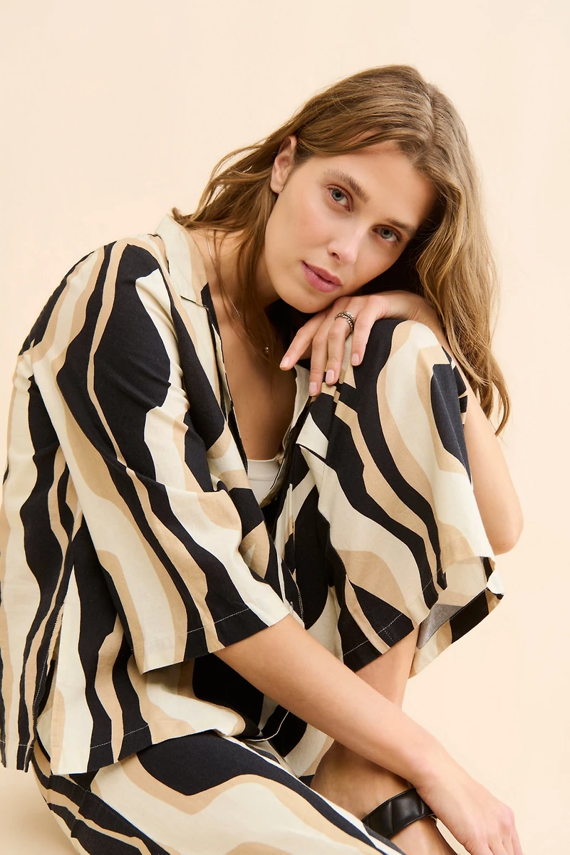 Little Lies Zita Linen Blouse