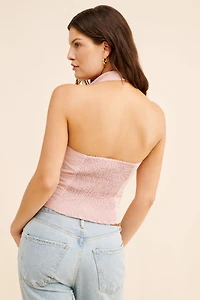 ASTR the Label Sunna Linen Blend Top