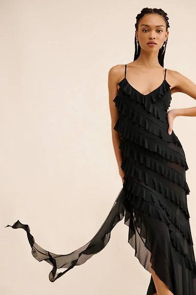 AFRM Vienna Asymmetrical Maxi Dress