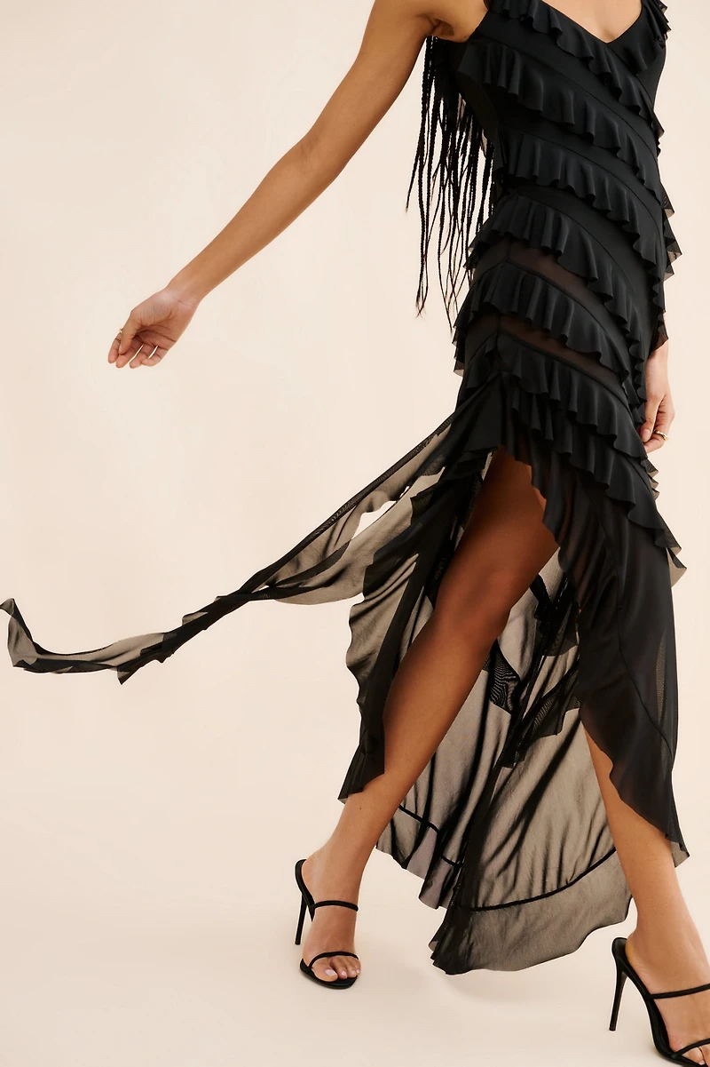 AFRM Vienna Asymmetrical Maxi Dress