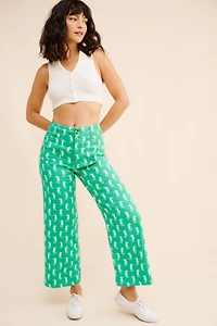Maeve The Colette Linen Cropped Pants