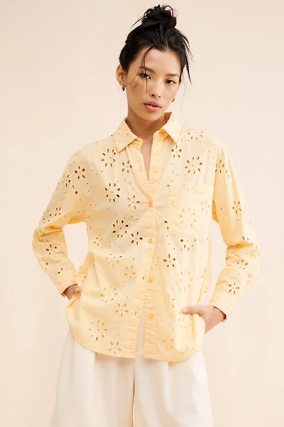 RAHI Eyelet Buttondown Top