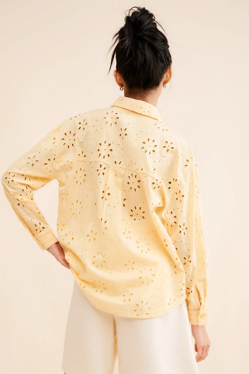 RAHI Eyelet Buttondown Top