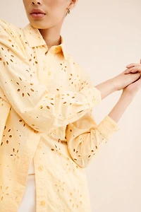 RAHI Eyelet Buttondown Top