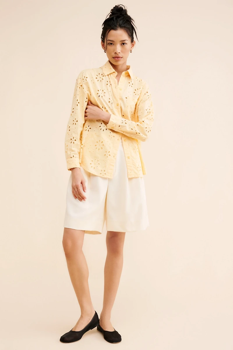 RAHI Eyelet Buttondown Top