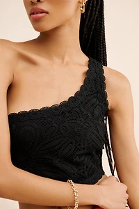 4th & Reckless Mae One-Shoulder Crop Top