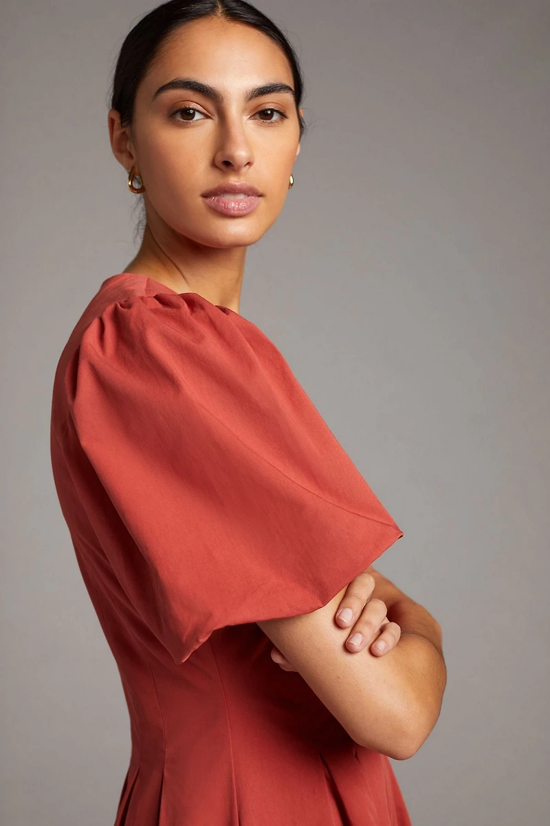 Eri + Ali Corset-Seamed Midi Dress