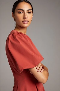 Eri + Ali Corset-Seamed Midi Dress