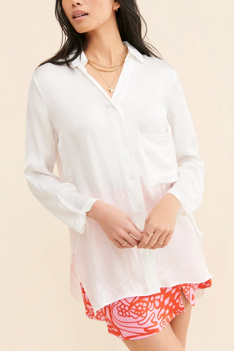 Dress Forum Satin Buttondown