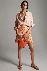 Hope for Flowers by Tracy Reese Embroidered Floral Mini Skirt