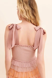 Bl-nk Tiered Ruffle Midi Dress