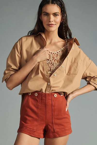 Pilcro The Kit High-Rise Utility Shorts