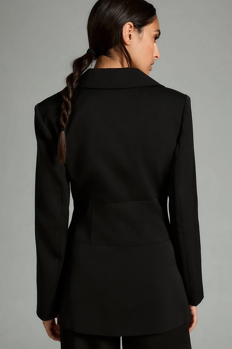 Avec Les Filles Corset Waist Blazer