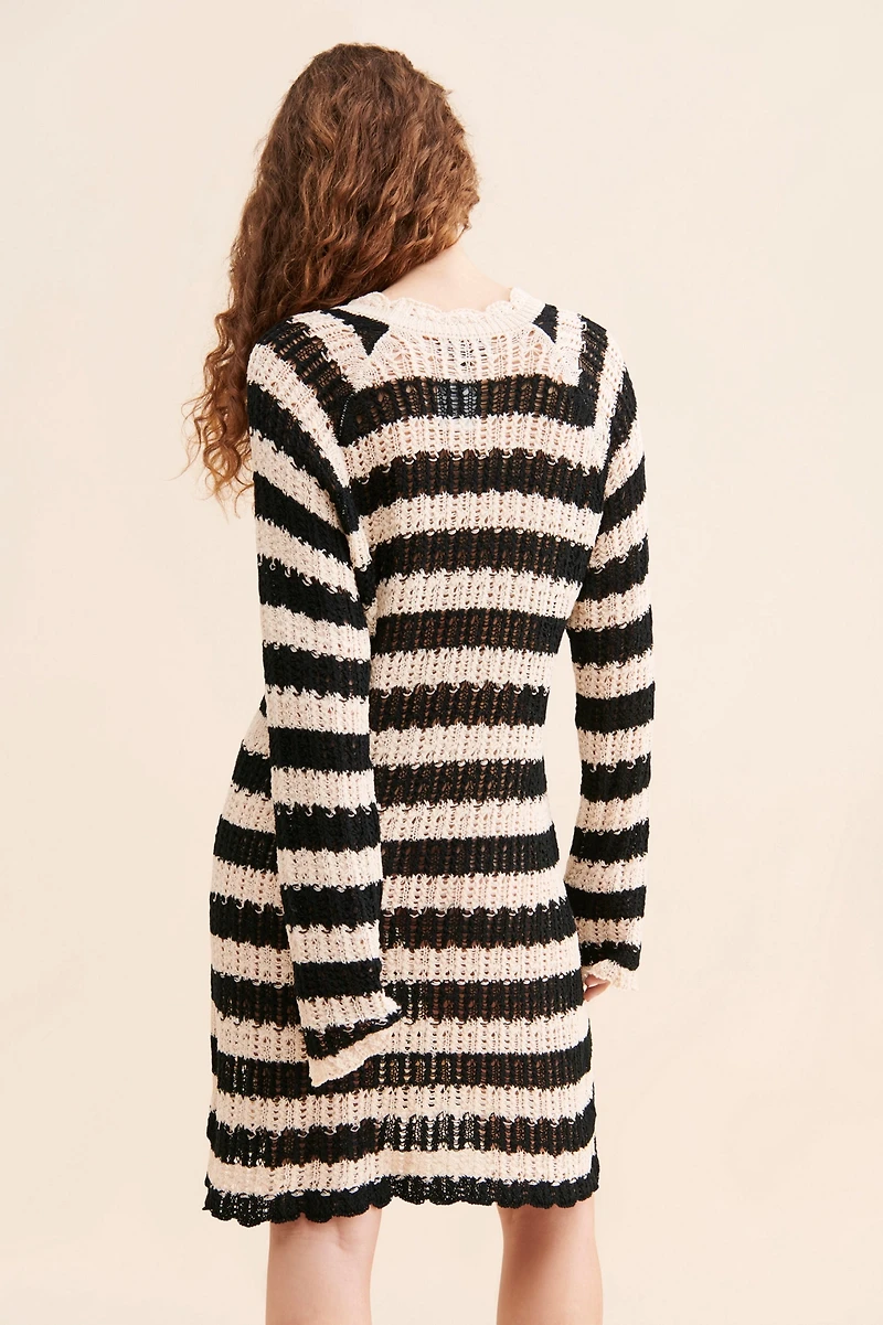 4SI3NNA Striped Pullover Knit Tunic