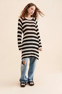 4SI3NNA Striped Pullover Knit Tunic