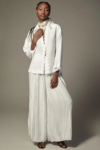 Maeve Asymmetrical Buttondown Blouse