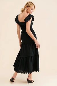 Madewell Madilynn Ruffle Neck Lucie Dress