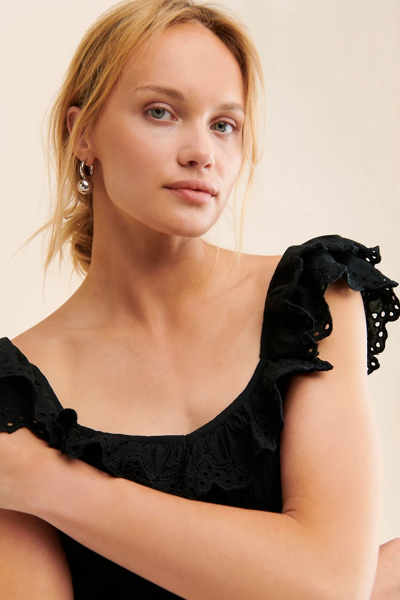 Madewell Madilynn Ruffle Neck Lucie Dress