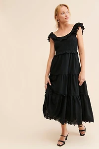 Madewell Madilynn Ruffle Neck Lucie Dress