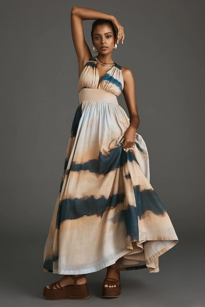 Hope for Flowers by Tracy Reese Printed V-Neck Cross-Back Petticoat Dress