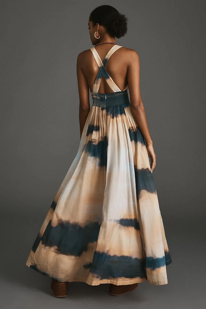 Hope for Flowers by Tracy Reese Printed V-Neck Cross-Back Petticoat Dress