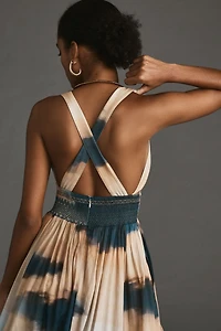 Hope for Flowers by Tracy Reese Printed V-Neck Cross-Back Petticoat Dress