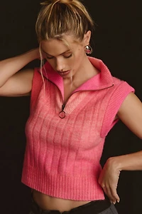 Sleeveless Half-Zip Sweater